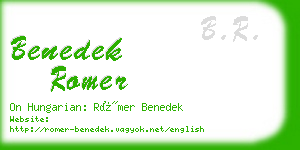 benedek romer business card